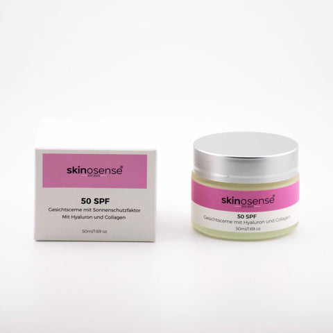 Skinosense Tagescreme mit Lichtschutzfaktor, Hyaluron, Collagen 50ml