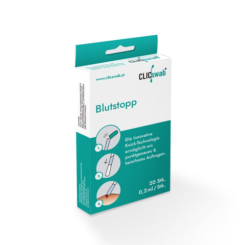 CLICswab Blutstopp 20Stk. gefüllte Swabs