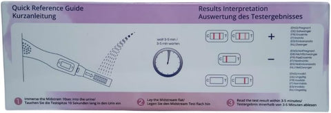 Schwangerschaftstest – 3 Stück – Frühtest ab 25 mIU/ml – Ultraempfindlich & zuverlässig – Ergebnis in 3 Minuten – early Pregnancy Test