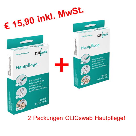 CLICswab Hautpflege 20 gefüllte Swabs