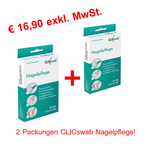 CLICswab Nagelpflege 20Stk. gefüllte Swabs