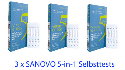 SANOVO 5-in-1 3 Stück Einzeltests